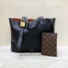 LV Low Key Cabas MM in Black Leather and GHW (Model: M25341)