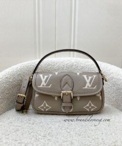 [BN - May 2024] LV Nano Diane in Tourterelle (Grey) / Creme Giant Monogram Empreinte Leather and GHW