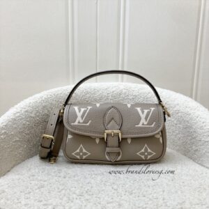 [BN - May 2024] LV Nano Diane in Tourterelle (Grey) / Creme Giant Monogram Empreinte Leather and GHW